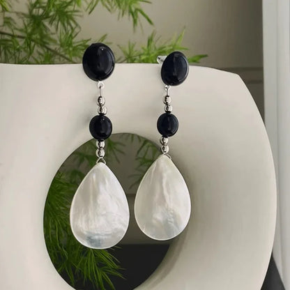 Vintage Schelp Oorbellen - Naia