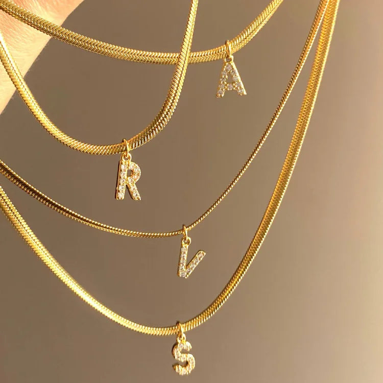 Gouden Initialen Ketting - Ella