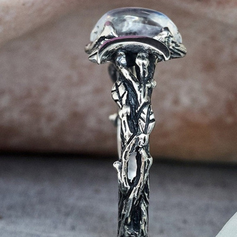 Stijlvolle Maansteen Statement Ring - Iris