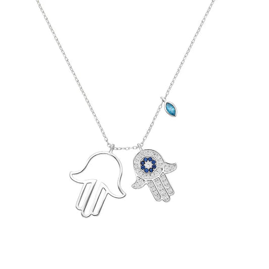 Ketting met Fatima's Hand en Boze Oog - Yasmin