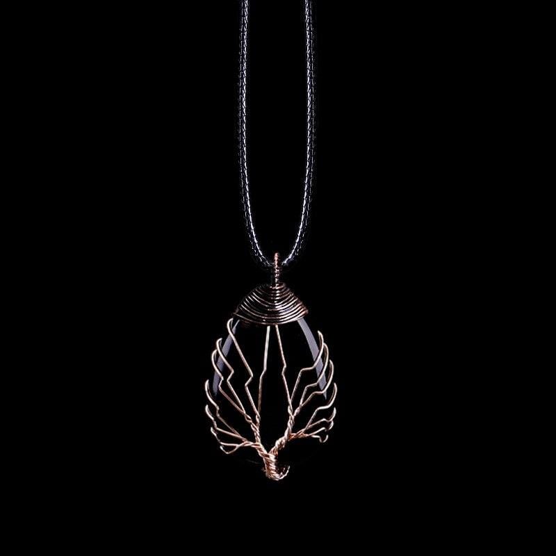 Zwarte Obsidiaan Druppelketting - Eryna