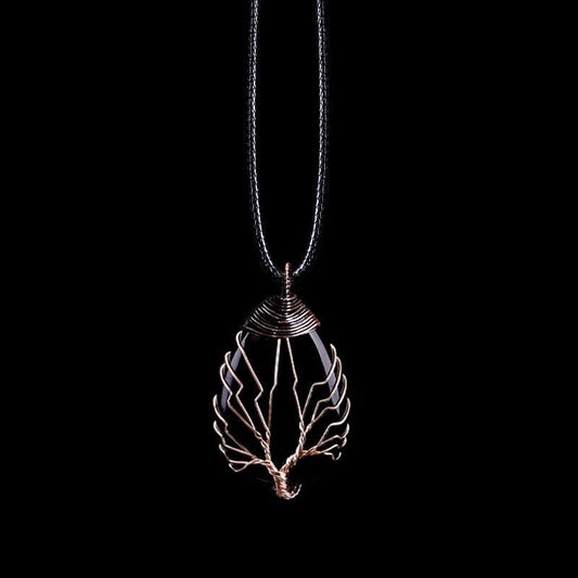 Zwarte Obsidiaan Druppelketting - Eryna