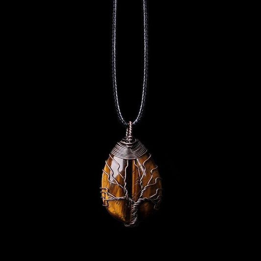 Tijgeroog Druppelketting - Zarina
