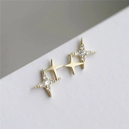 Stervormige Stud Oorbellen met Zirkonia - Lyra