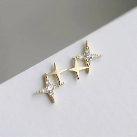Stervormige Stud Oorbellen met Zirkonia - Lyra