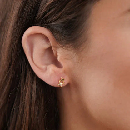 Stervormige Stud Oorbellen met Zirkonia - Lyra