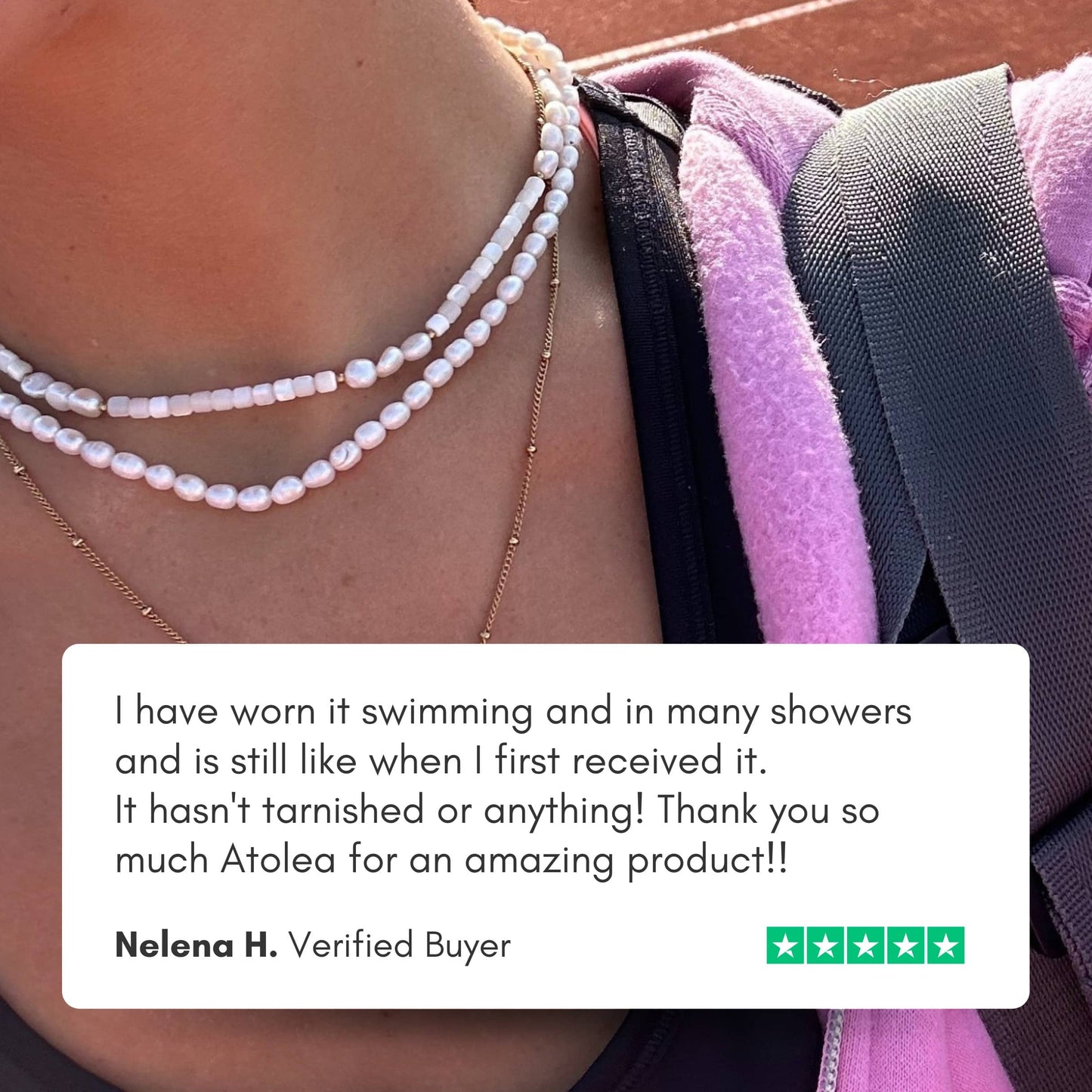 Zoetwaterparel Choker - Amélie