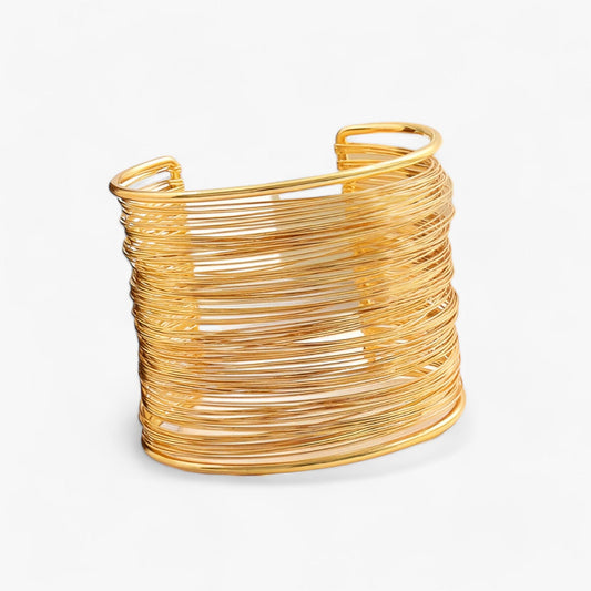Vergulde Gelaagde Draadarmband - Auryn