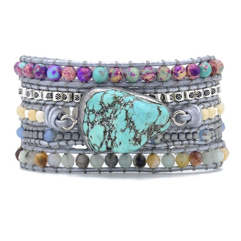 Turkoois Heling en Bescherming Wikkelarmband - Selina