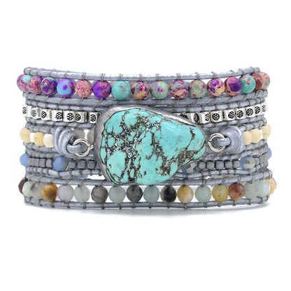 Turkoois Heling en Bescherming Wikkelarmband - Selina
